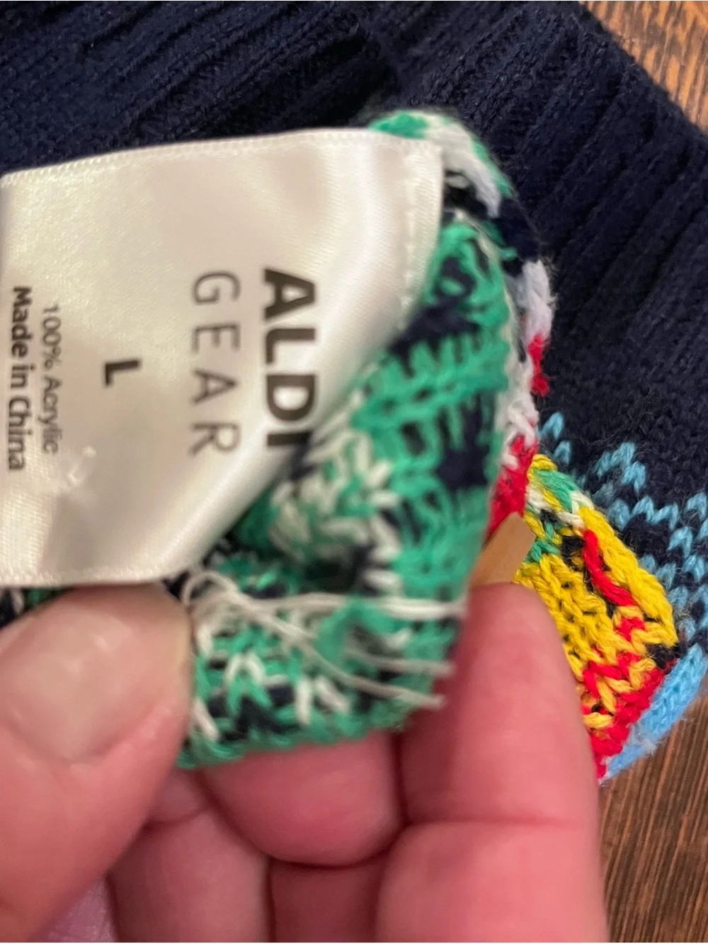 Retired Aldi Gear Holiday Fair Isle Pet Dog Sweater Size Large Ugly Sweater